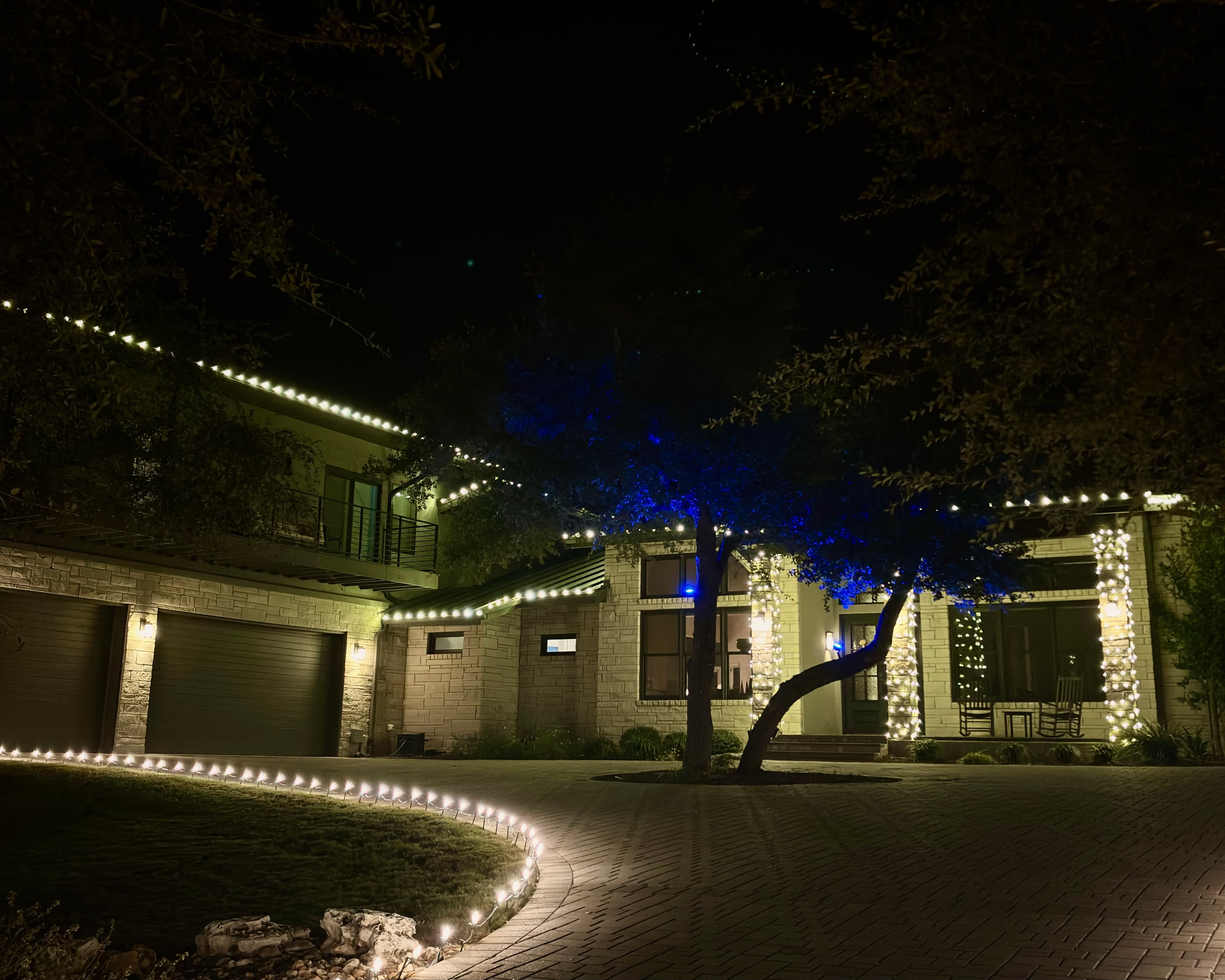 Example of residential installation by Atlanta Christmas Lighting Co
