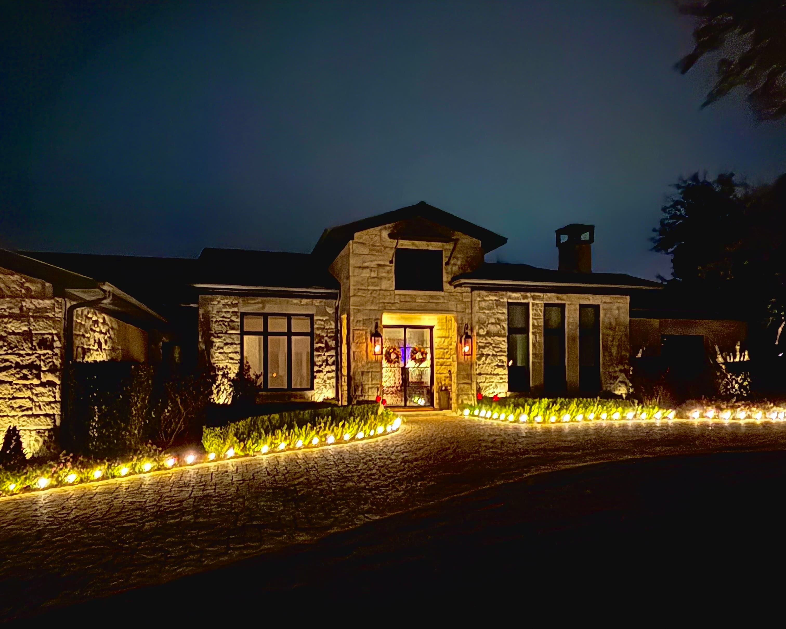 Example of commercial installation by Atlanta Christmas Lighting Co